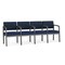 Lesro Lenox Steel 4 Seat Tandem Seating Metal Frame, Charcoal, RF Blueberry Back, MD Ink Seat LS4103 - alternate 1